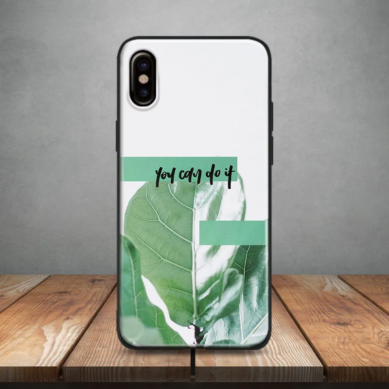 

Nature green leaf aesthetic Soft Silicone Phone Case Cover Shell For Apple iPhone 5 Se 5s 6 6s 6Plus 6sPlus 7 8 7Plus 8Plus X