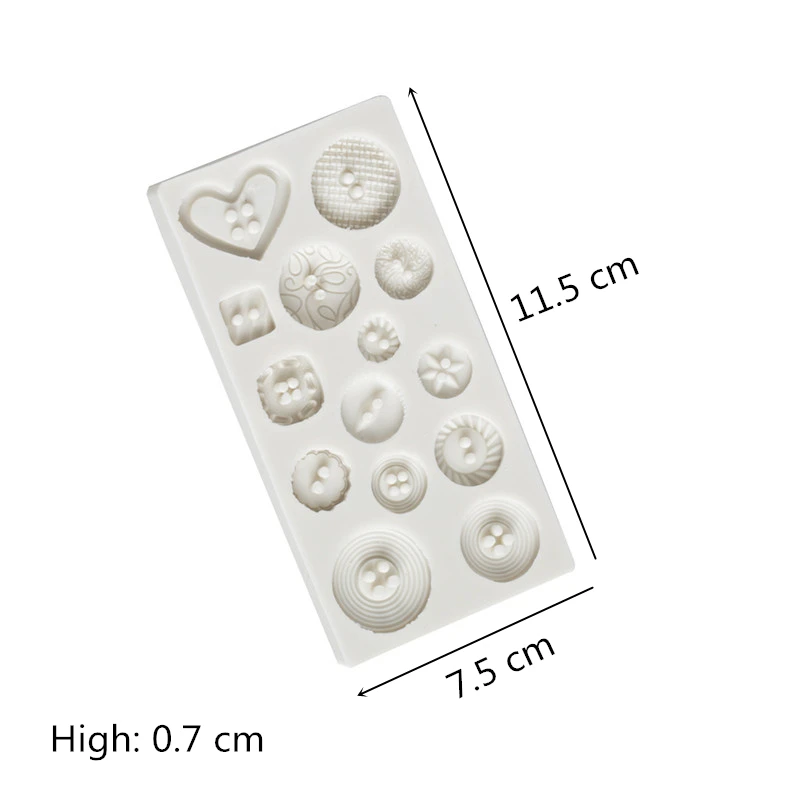 Симпатичные Кнопки форма помадка форма для торта Конфета шоколад силиконовые формы печенье плесень кухонные инструменты для украшения выпечки, торта