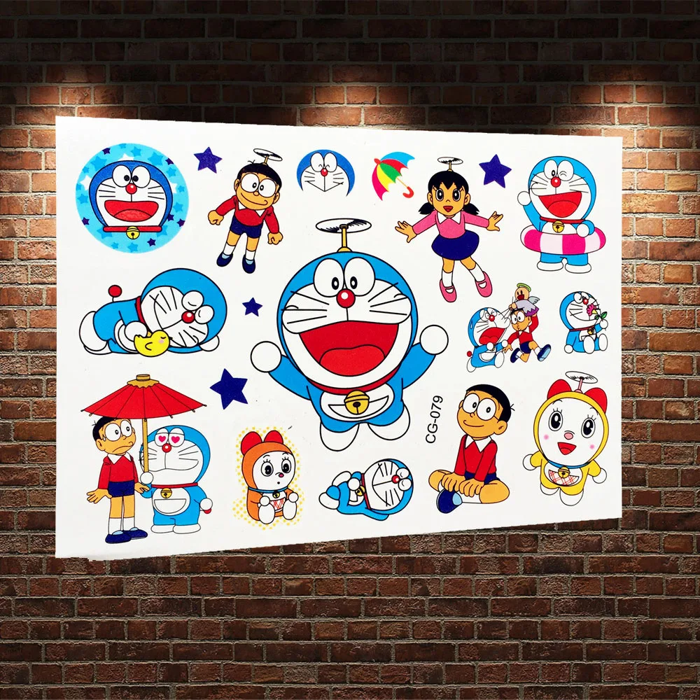 Jepang Doraemon Kartun Stiker Tato Sementara Tatoo Palsu ACG 079 Jepang Doraemon Kartun Stiker Tato Sementara Tatoo Palsu ACG 079