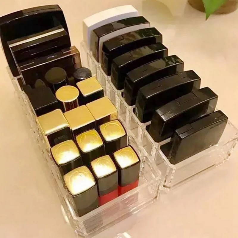 8 شبكة الاكريليك ماكياج المنظمون المرأة صندوق مستحضرات فتاة Lipstics الحاجب فرشاة حامل شفافة الإناث المكياج مسحوق حالة