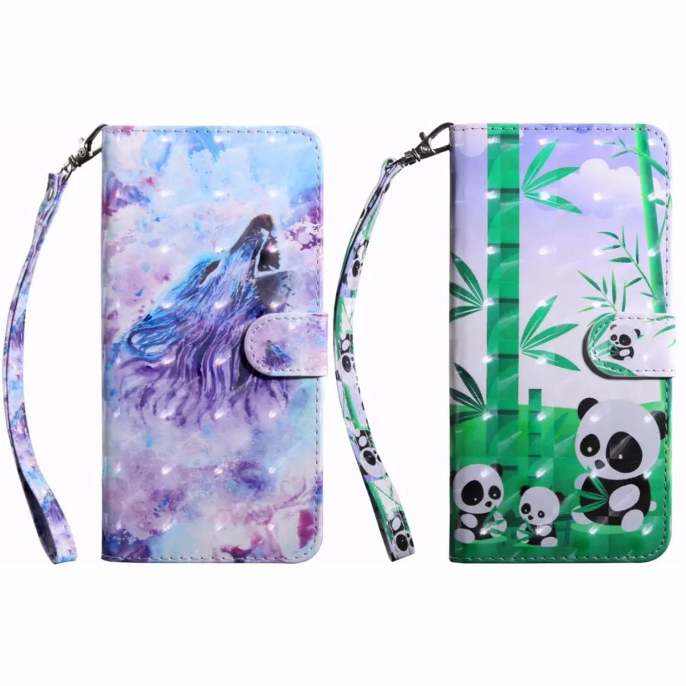 

Panda Wolf Leather Case For Frame Redmi 4X 5 Plus 6A 6 Pro Note 4 5A Y1 Y2 S2 Book Cover Card Slot Photo Wallet Flip Funda DP29Z