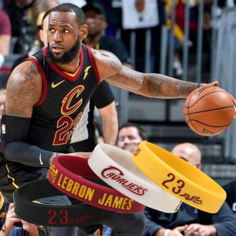 

4pcs/lot LeBron James Basketball Silicone Bracelet Baskteball Superstar LBJ Silicone Wristband Sport Bracelet