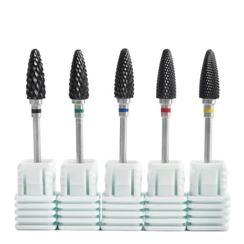 

5 Type Nail Art Tools Black Ceramic Nail Drill Bits Manicure Machine Accessories Rotary Electric Nail Files Manicure