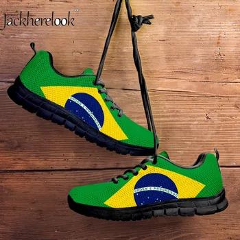 

Jackherelook Sneakers Women Casual Soccer Team Brazil Flats Spring Summer Brand Designer Mesh Comfortable Shoes for Teen Girls