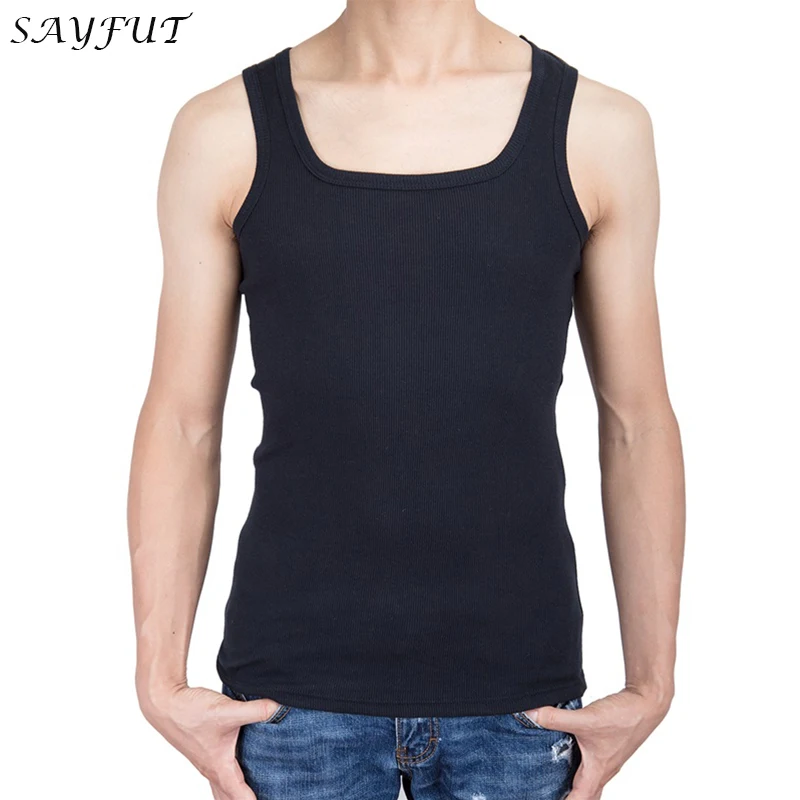 

2018 Cotton Big Size Summer men clothing Tank Tops Black White Gray Singlets Sleeveless fitness men vest Bodybuilding Top