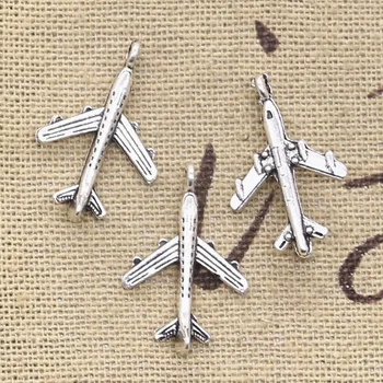 

30pcs Charms Plane Airplane 22x14mm Antique Bronze Silver Color Pendants Making DIY Handmade Tibetan Bronze Silver Color Jewelry