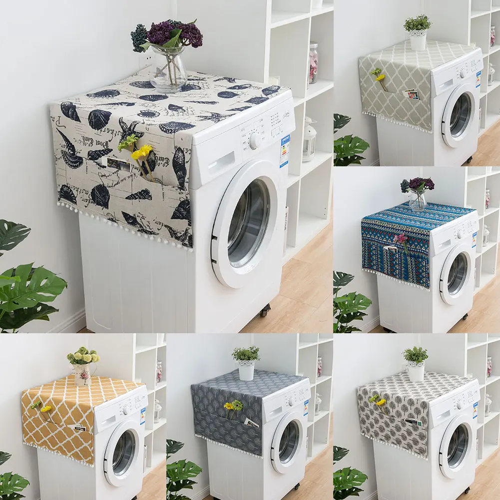 Kühlschrank Staubdichte Abdeckung Waschmaschine Staubdichte Abdeckung Waschmaschine Staubschutz Kühlschrank Staub Cover mit Aufbewahrungstasche LxwSin Kühlschrank Staubschutz 55x140cm