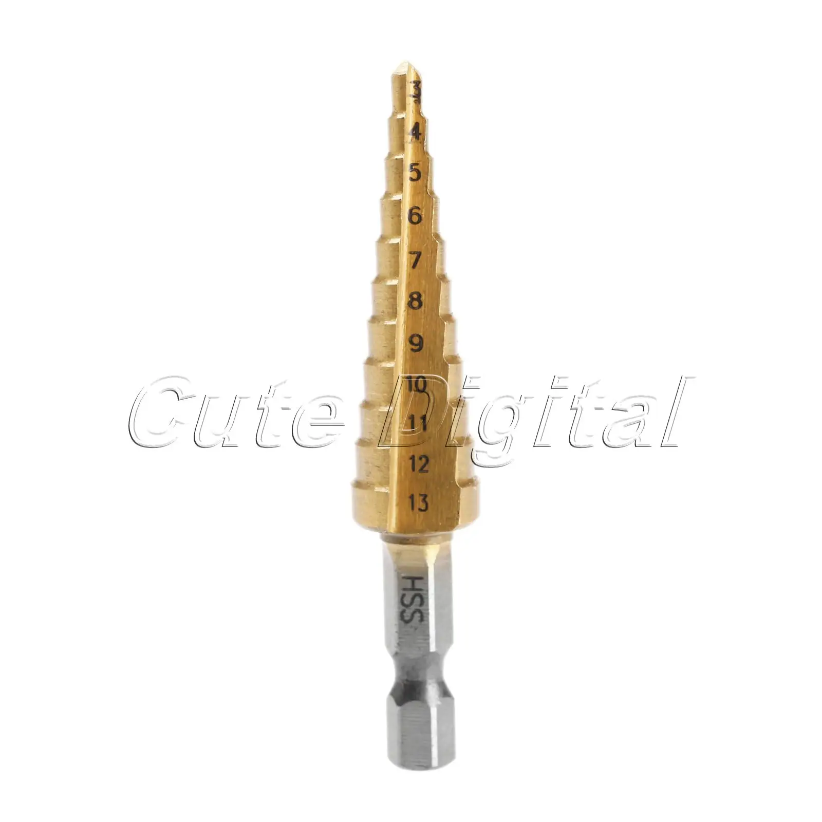 

DRELD 3-13mm Woodworking Tools Hole Cutter Metal Drilling Power Tools Titanium Step Cone Drill Bit HSS Large Step Drill Bit