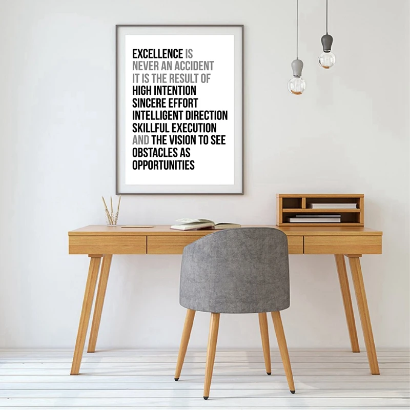Work Motivation Quote Canvas Poster Office Decor