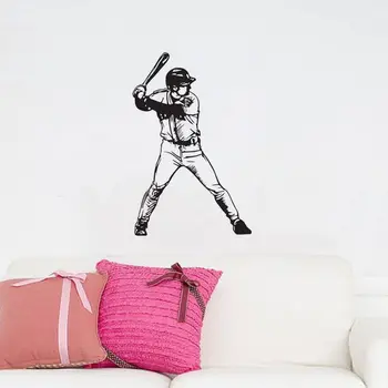 

Baseball Player Gymnasium Wall Decoration Decals Sport Baseball Wall Stickers