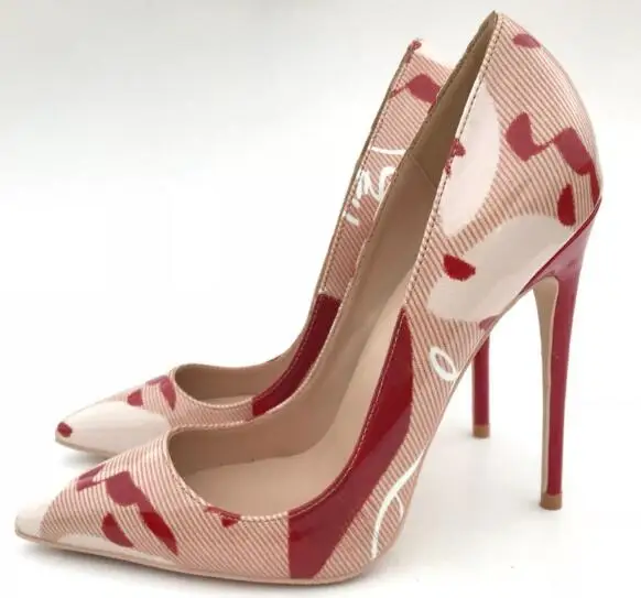

2019 new style pumps women high heel shoes brand wedding shoes pointed toe thin heel pink shoes 12cm big size 35-44 include box