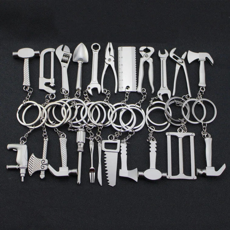 Portable Function Mini Tools Wrench Hammer Keychain Axe Tool Keychian
