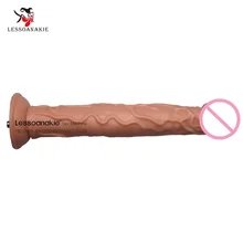 D45 12 6 Nude Super Crazy Long Dildo Attachment with Quick Connector for Lessoanakie Premium Sex