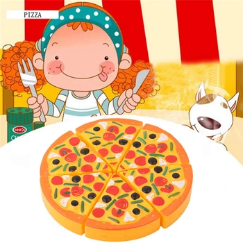 

1 Set Cutting Plastic Pizza Toy Food Kitchen Pretend Play Toy Early Development and Education Novelty Toys for Children JK896554