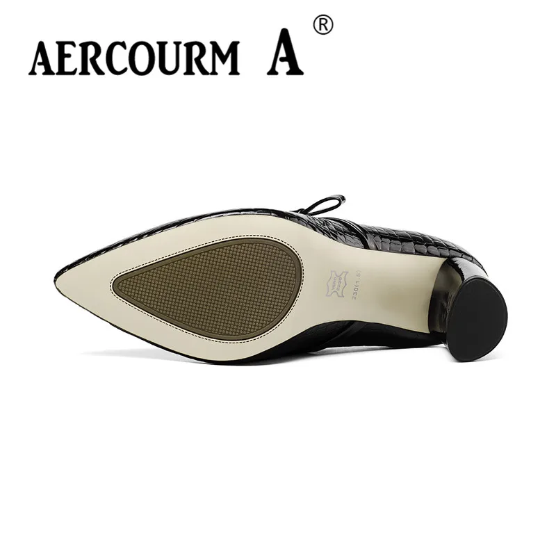 Aercourm A/; женские туфли-лодочки из змеиной кожи; женская обувь из натуральной кожи; туфли-лодочки на квадратном каблуке; новая весенняя Брендовая обувь черного, винно-красного цвета