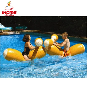 

Water inflatable floating bed wood adult swimming pool supplies toy 4pcs/set