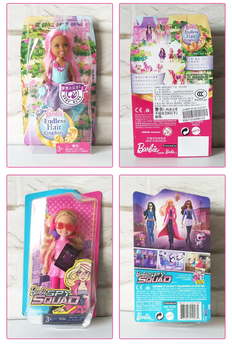 Оригинальная мини кукла Барби Челси длинные волосы Игрушки для девочек рождественские подарки на день рождения подлинные игрушки для детей