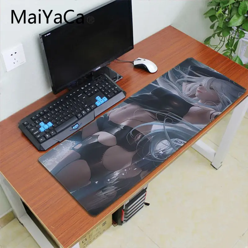 Lock Edge 30x60cm Maiyaca Nier Automata прочный резиновый коврик для мыши, Настольный коврик с клавиатурой, коврик для мыши в стиле аниме, 700x300 мм, большой игровой коврик для офисного компьютера - Цвет: Lock Edge 30x60cm