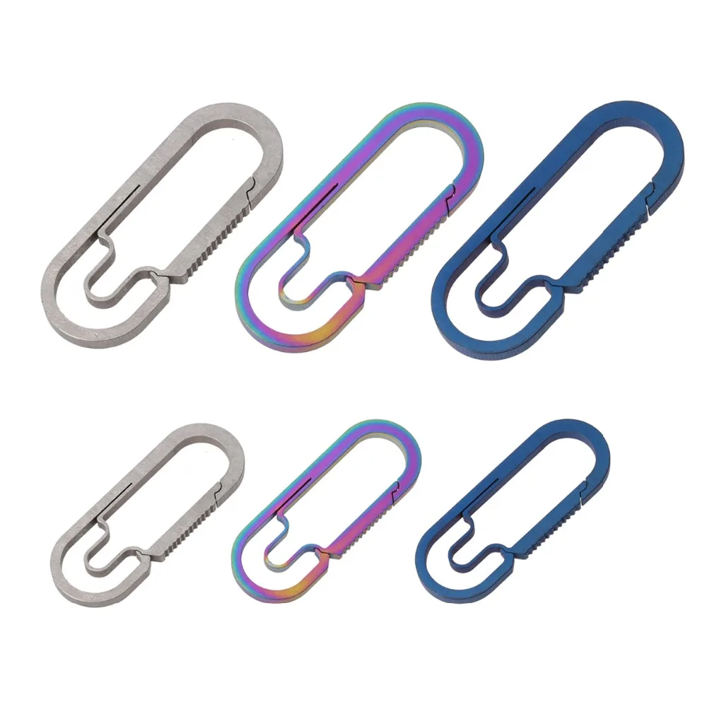 EDC Titanium Alloy Anti-lost Fast Hanging Keychain Hanging Buckle Keyring Holder