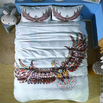 

Bohemia Eagle animals Bedding Set Digital printing Duvet Cover Set Pillowcases Twin Full Queen Super king Size Customizable