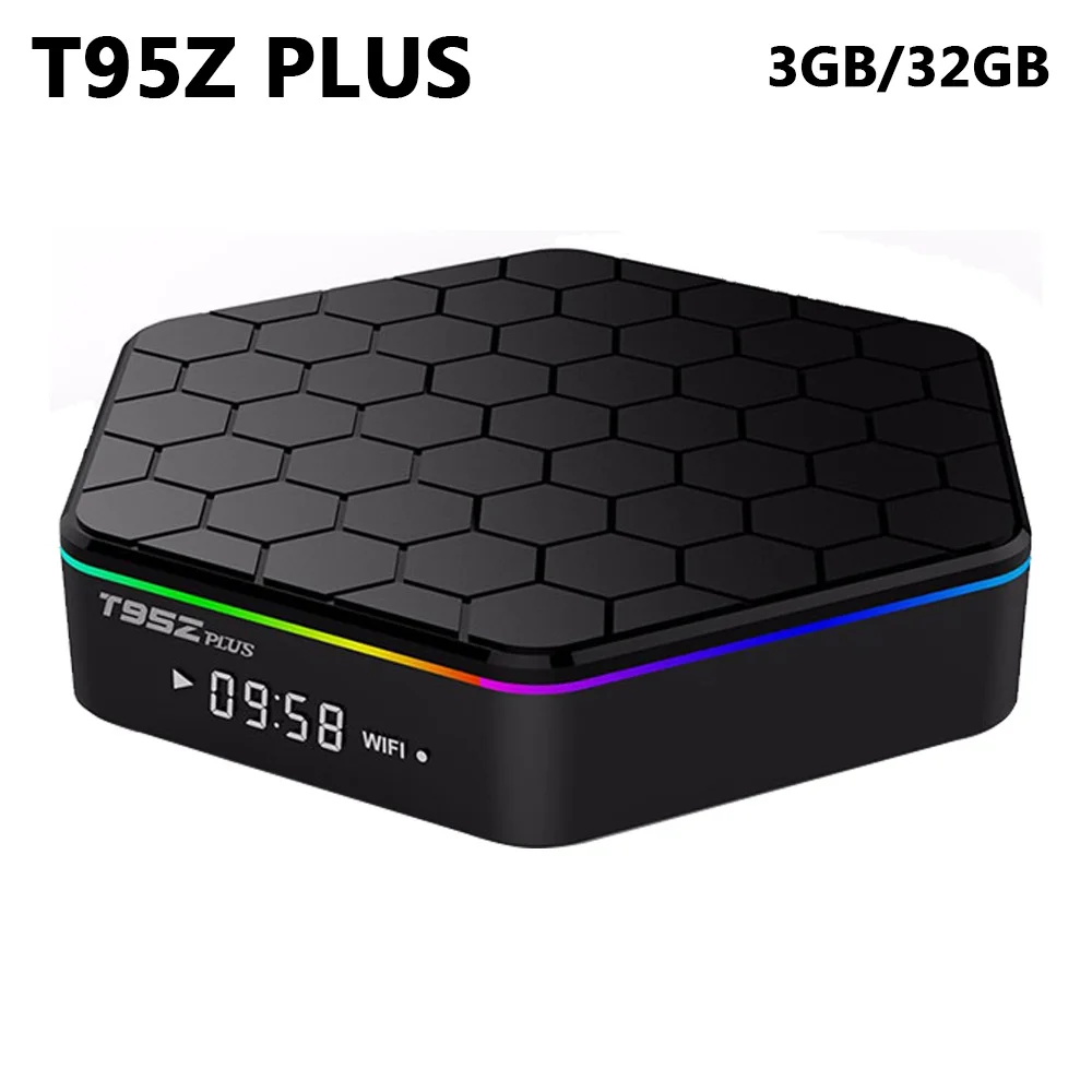 T95Z Plus Amlogic S912 Восьмиядерный Android 7,1 ТВ приставка 3 ГБ 32 ГБ 2,4 г/5 ГГц WiFi Bluetooth медиаплеер 4K HD Смарт ТВ приставка PK X92 X96