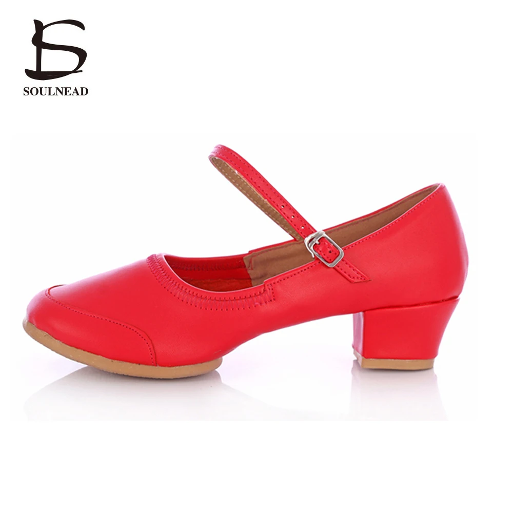 Ballet Shoes For Woman Low heeled Square Dancing Shoes Ethnic Dance