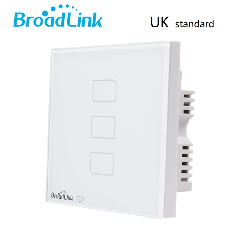 Broadlink TC2 UK switch 3Gang Wireless Remote Control Tempered Glass Touch Wall Light Switch