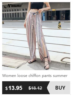 Шифоновые широкие брюки с разрезом, женские богемные летние брюки, полосатые винтажные повседневные свободные пляжные женские брюки с принтом, новинка