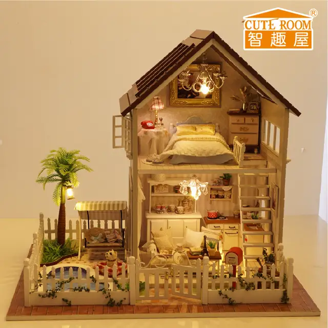 Assembling Diy Doll House Wooden Doll Houses Miniature Diy