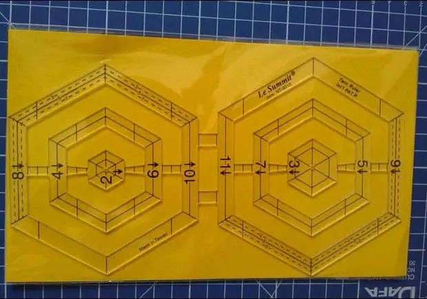 DIY Инструменты два шестиугольник резки дизайн правитель, профессиональный Квилтинга Правитель шов выровнены лоскутное правитель