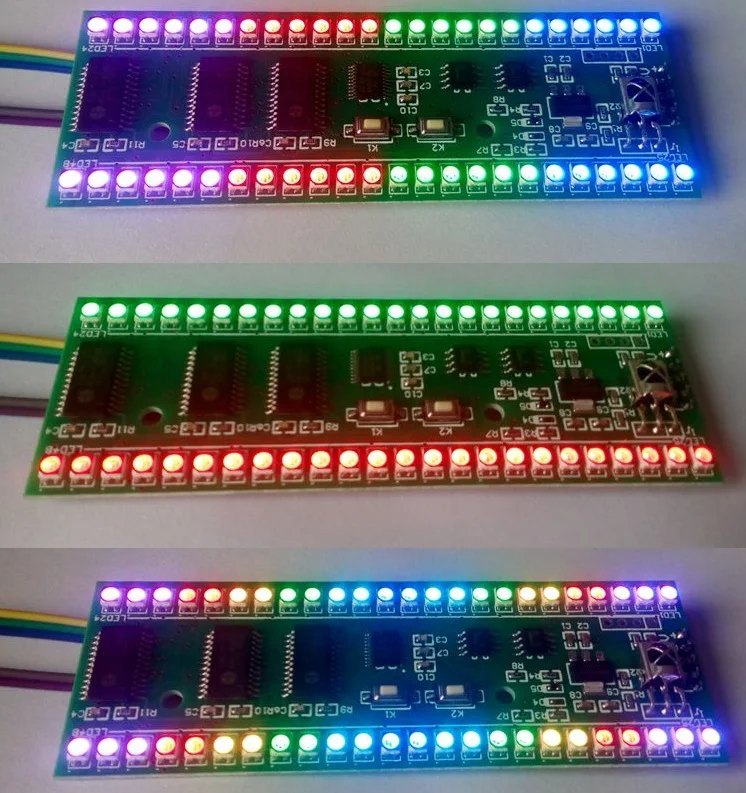 Indicatore Led Rgb Mcu Display Pattern Dual Channel 24 Led Vu Indicatori Di Livello Meter F Amplificatore