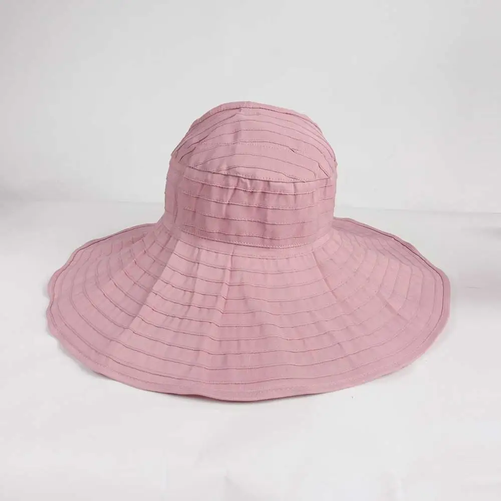 Fur Story 17619 женские модные летние пляжные шляпы с широкими полями с защитой от ультрафиолетовых лучей легкий ручной работы ветрозащитный трос - Цвет: Dark Pink