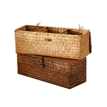 Handmade Seaweed Cosmetic Storage Box Desktop Makeup Cloth Socks Jewelry Food Toys Organizer Sundries Container