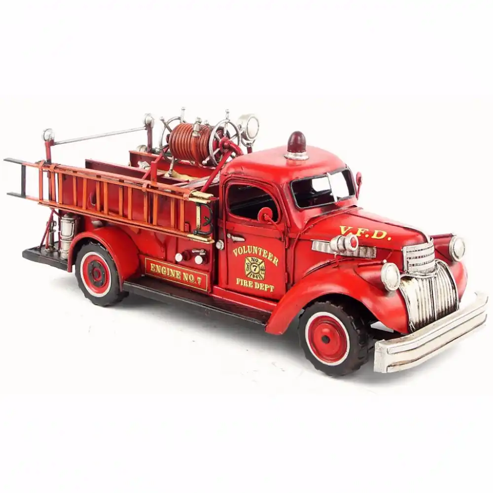 old metal fire truck toy