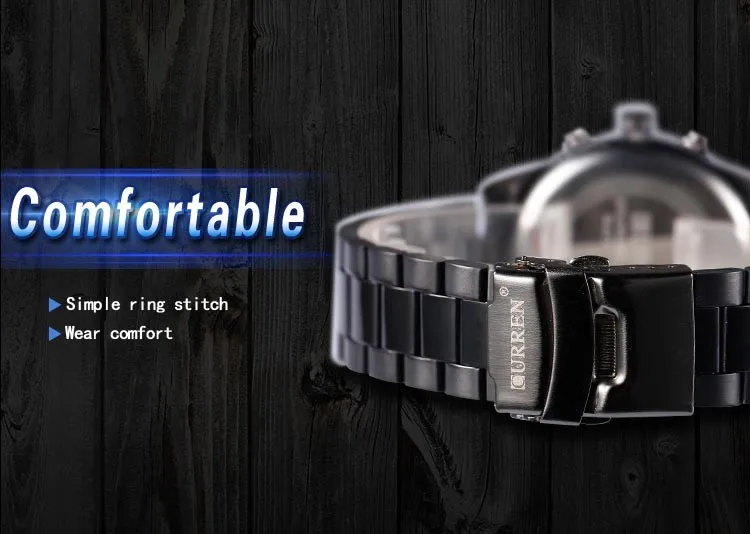 CURREN классические модные кварцевые мужские часы полностью стальные спортивные наручные часы водонепроницаемые мужские часы Relogio Masculino Reloj Hombre