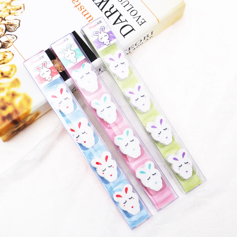 

4pcs/lot Cute rabbit eraser school office rubber eraser special painting classic old brand eraser Give your child a reward gift