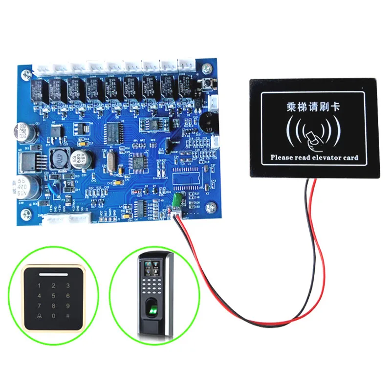 

8 floor 125khz rfid EM Card Elevator hierarchical controller system Elevator Access control
