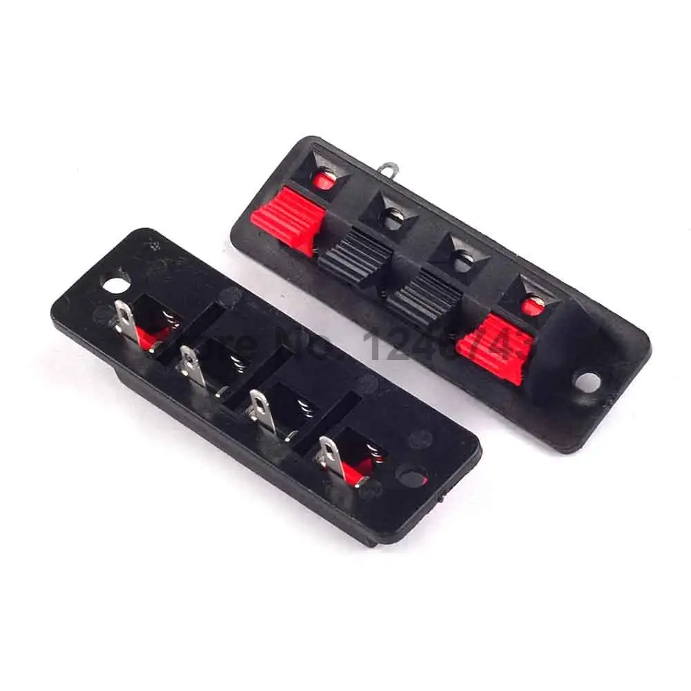 

5PCS Single Row 4 Pin 4 Position Speaker Terminal Board Connectors