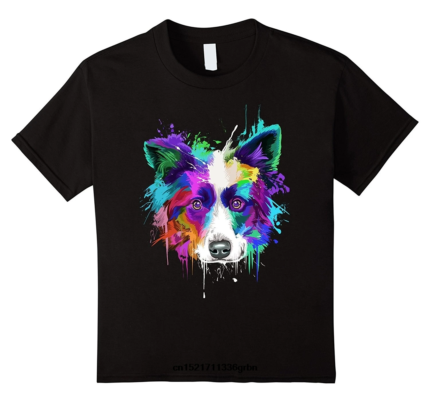 Мужская футболка мода брызги художественная граница Collie Puppy Lover подарок забавная