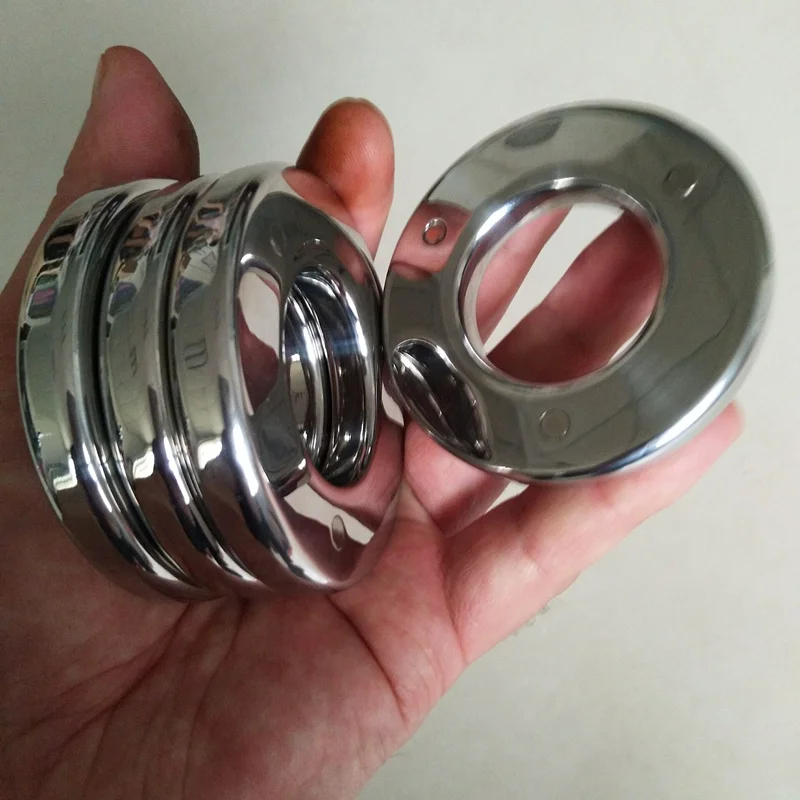 4 PCS/Set Superposition Scrotal Pendant Stainless Steel Magnetic Suction Ring Testicle Penis Pendant Sex Toys for Men B2-2-237 4 pcs tassels pendant bags set