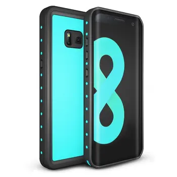 

IP68 Waterproof case For Galaxy S8 Shock Dirt Snow Proof Protection for Samsung Galaxy S8 With Touch ID Case Cover Grass blue