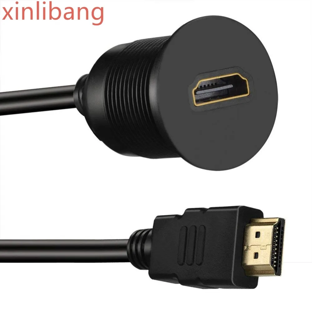 Удлинительный кабель HDMI штекер гнездо для крепления на приборную панель