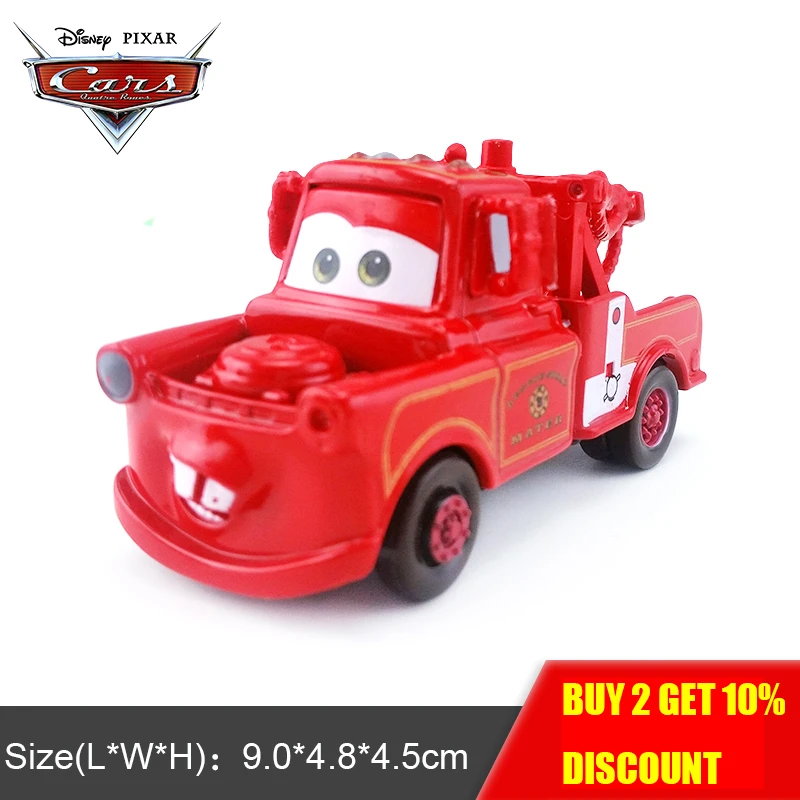 Disney Pixar Cars 2 Red Mater Fire Engine Rescue Squad Metal Toy Boy Gift