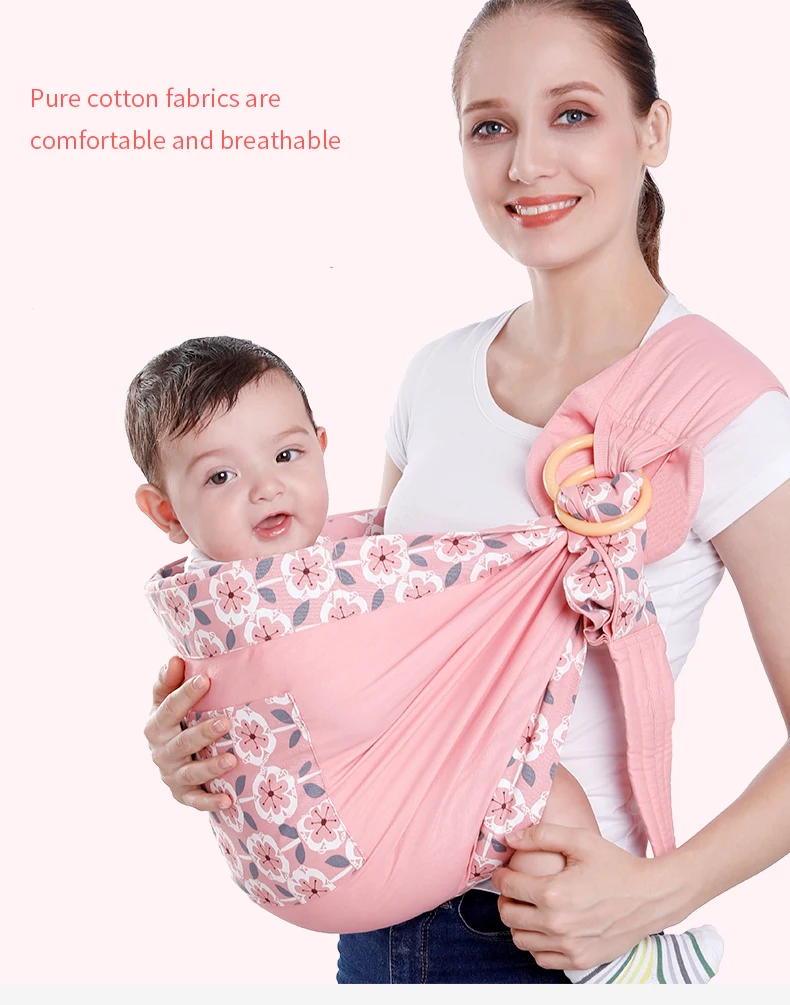 Bleuribbon bebê respirável transportador sling anel ajustável infantil elástico bolsa envoltório amamentação