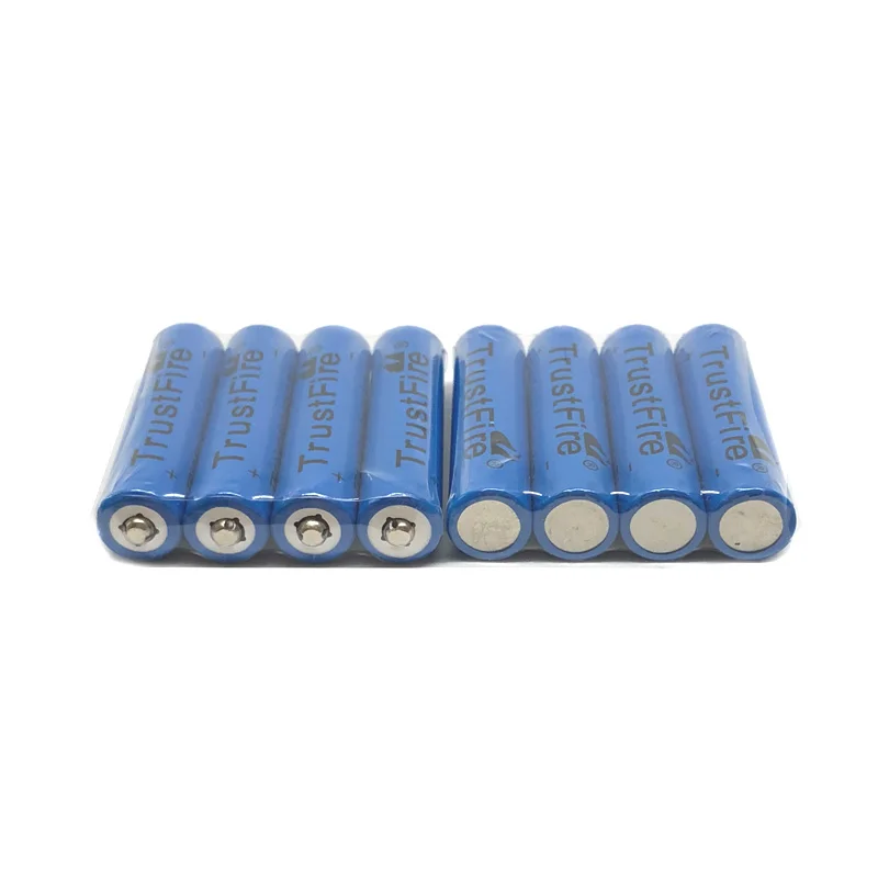 

10pcs/lot TrustFire 3.7V TR10440 600mAh 10440 Rechargeable Lithium Battery Cell with 1000 Cycle for LED Flashlights Headlamps