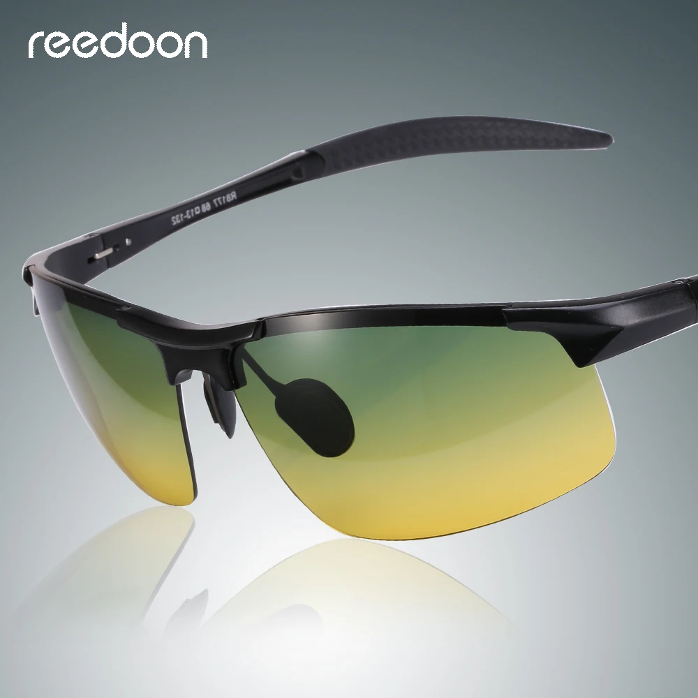 

Reedoon Night Vision Sunglasses Polarized Yellow Lens Anti-Glare Aluminum Magnesium Frame Glasses Driving Goggles For Men Women