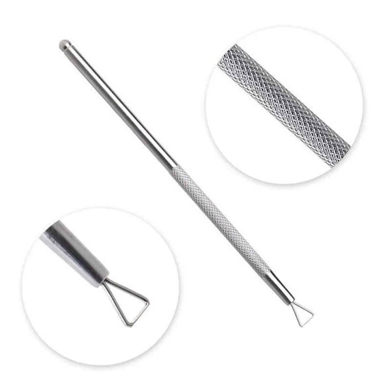 

Shopify 1Pc Stainless Triangle Polish Remover Culticle Pusher Stainless Steel Manicure Nail Art Tool for Removing Gel Varnish