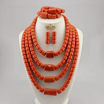 

High Quality Tribal Nigerian African Stones Beads Decor For Women Wedding Party Bridal Neck Decoration OT989