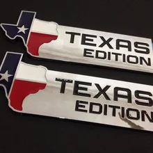 Высокое качество Большой размер авто хром эмблема «TEXAS Edition» багажник загрузки авто эмблема Техасская боковое крыло Автомобильная эмблема Sticker-2pcs