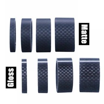 

Lightweight Gloss Matte Full 3K Carbon Fiber Bicycle Headset Bike Fork Spacer 5/10/15/20mm Fit 28.6mm Fork 4Pcs/Set